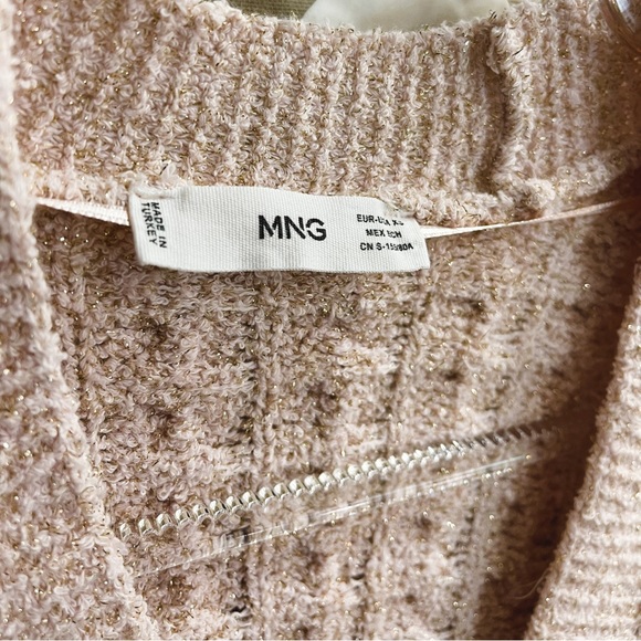 Mango Pink Shimmer Cable Knit Cardigan - Picture 4 of 4